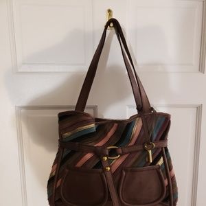 54 CHELSEA FOSSIL LEATHER HANDBAG.